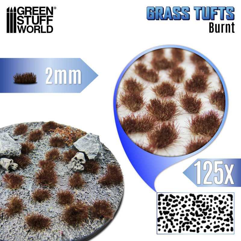Static Grass Tufts 2mm - Burnt Brown - ZZGames.dk