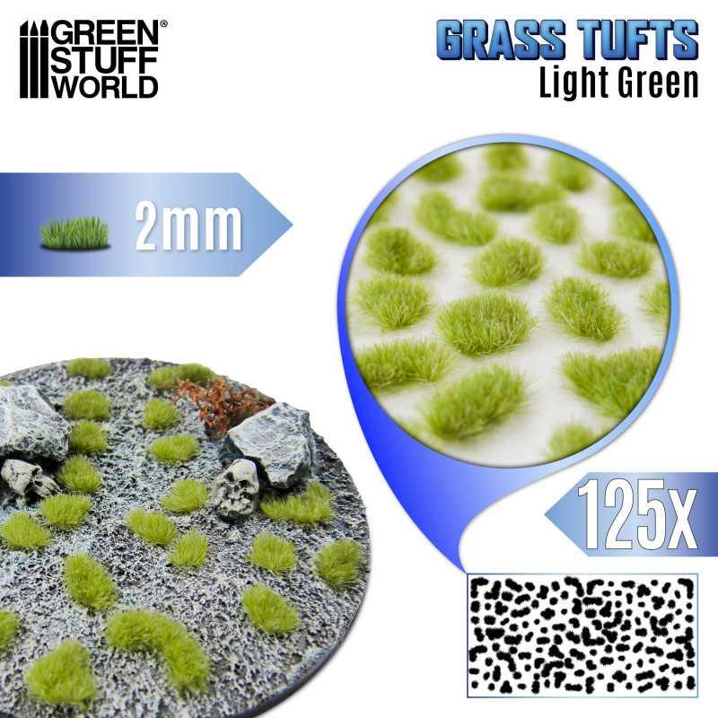 Static Grass Tufts 2mm - Light Green - ZZGames.dk
