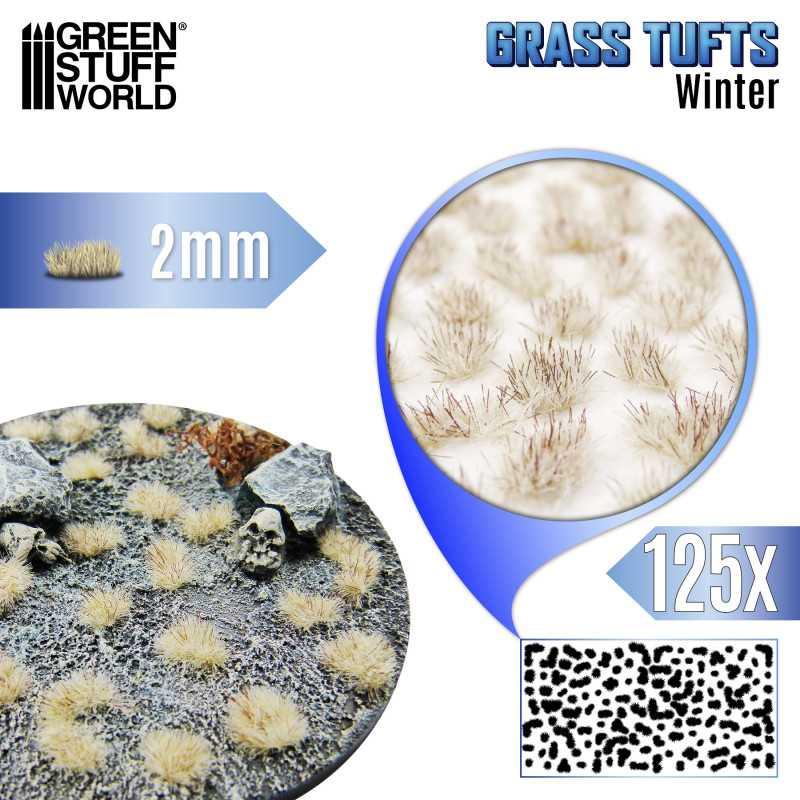 Static Grass Tufts 2mm - Winter White - ZZGames.dk