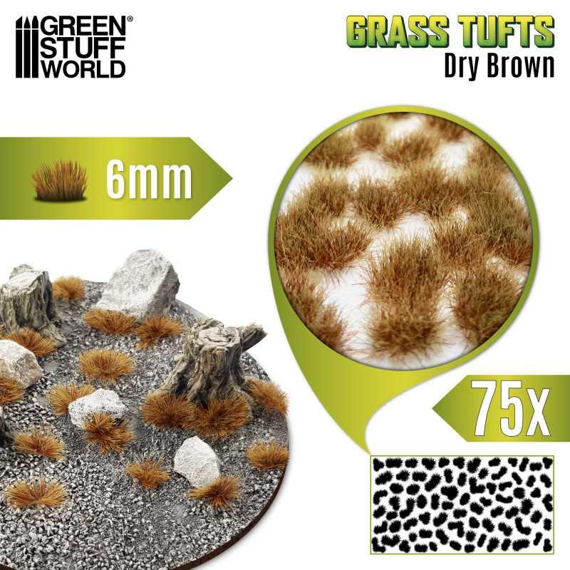 Static Grass Tufts 6mm - Dry Brown - ZZGames.dk