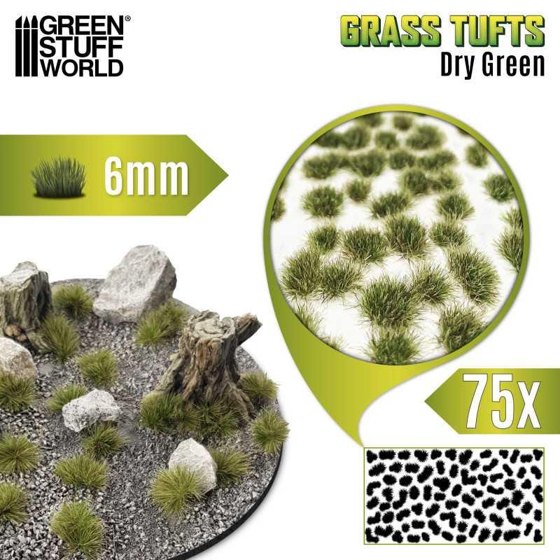 Static Grass Tufts 6mm - Dry Green - ZZGames.dk