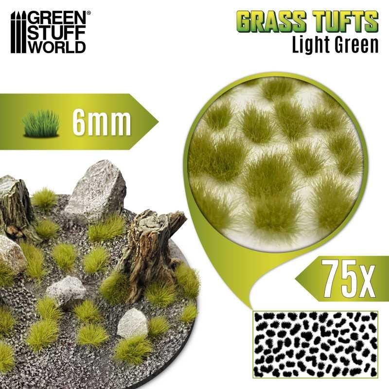 Static Grass Tufts 6mm - Light Green - ZZGames.dk