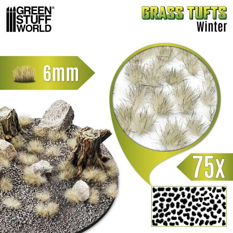 Static Grass Tufts 6mm - Winter White - ZZGames.dk