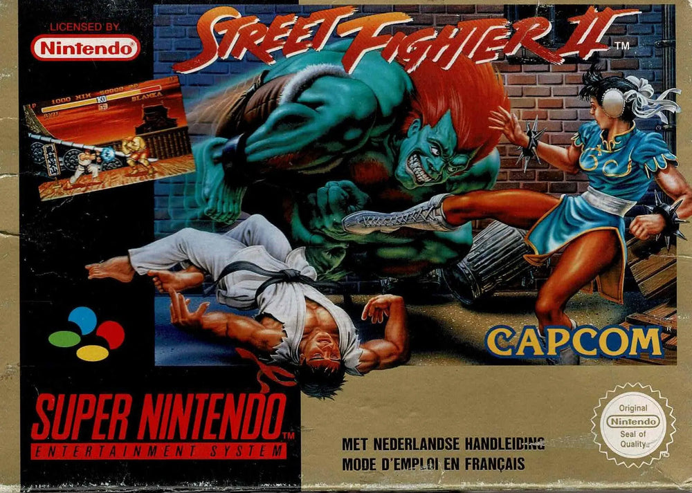 Street Fighter 2 i æske (NOE m. kosmetiske fejl) - ZZGames.dk