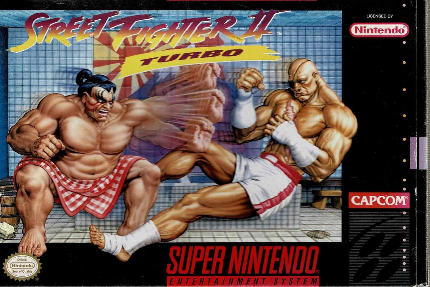 Street Fighter 2 Turbo i æske (NTSC) - ZZGames.dk