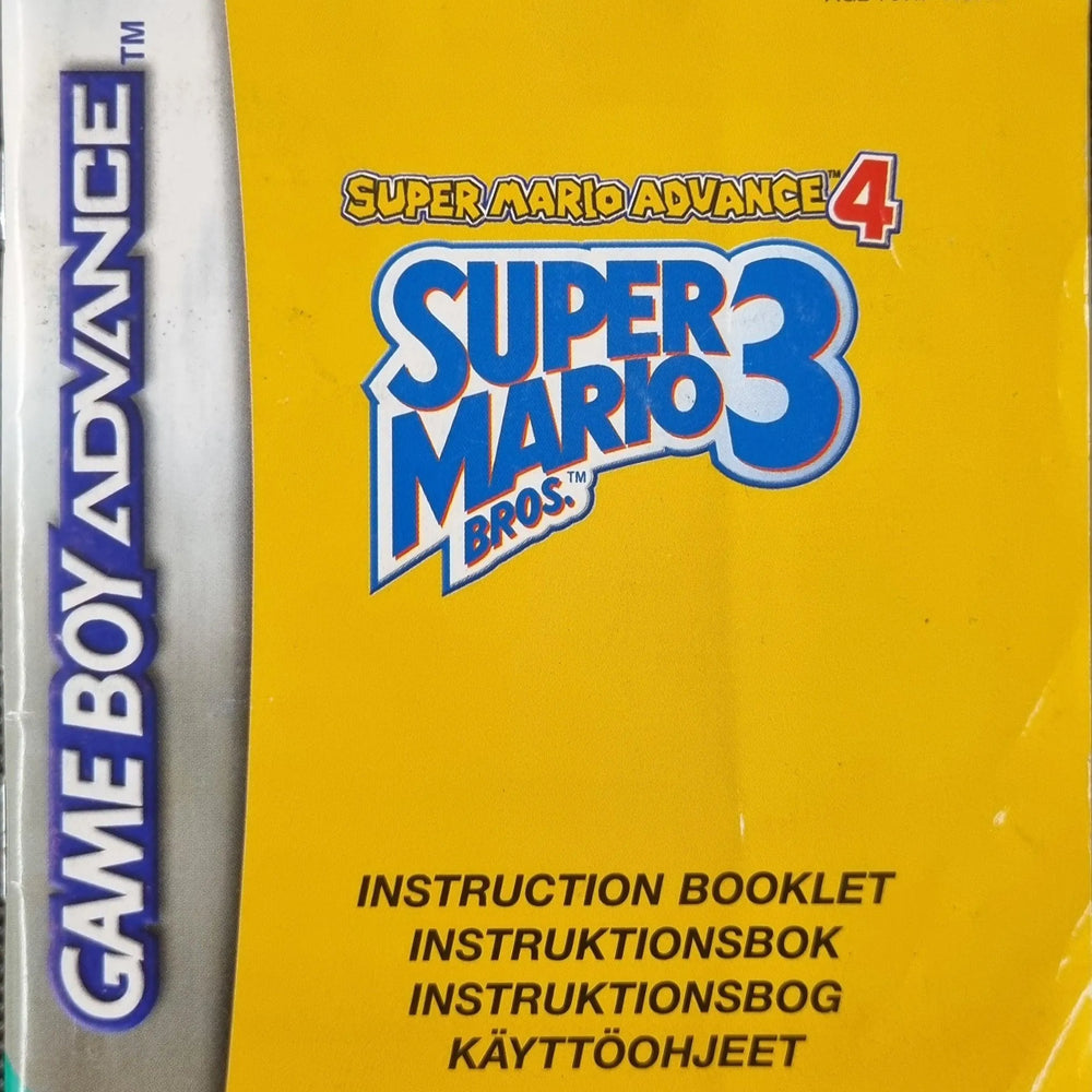Super Mario Advance 4 Super Mario Bros 3 manual (NUK4) (lidt slid) - ZZGames.dk
