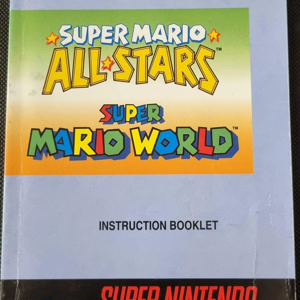 Super Mario All Stars / Super Mario World manual (SCN) (Slidt) - ZZGames.dk