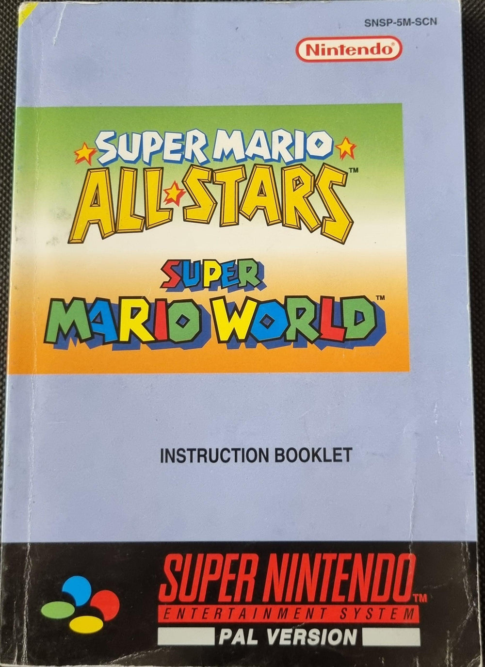 Super Mario All Stars / Super Mario World manual (SCN) (Slidt) - ZZGames.dk