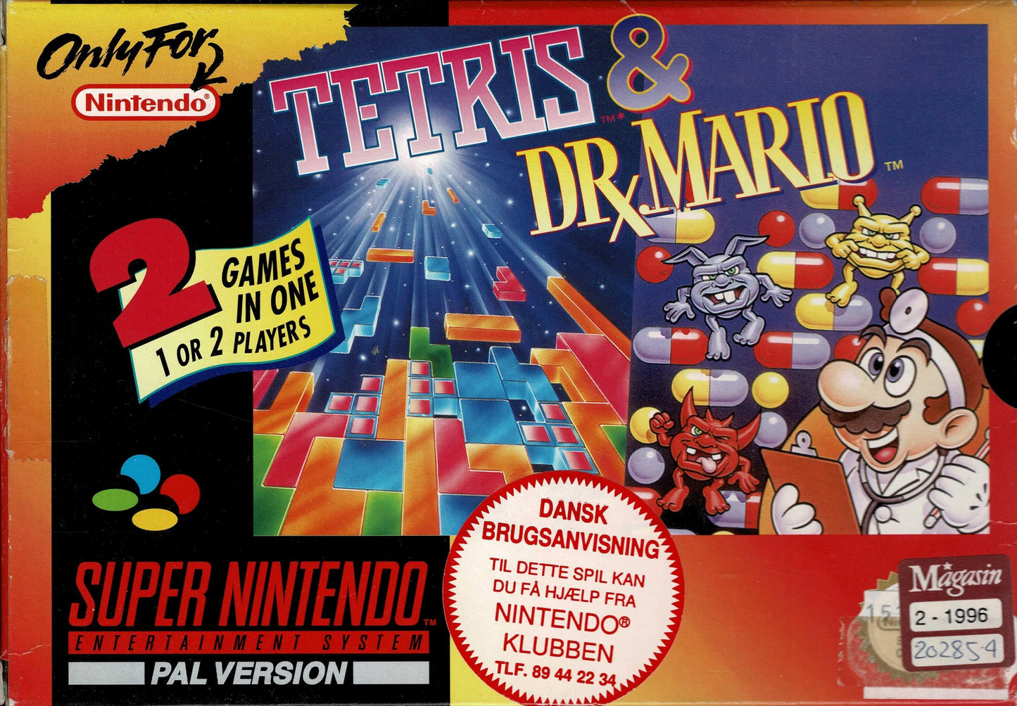 Tetris & Dr. Mario i æske - ZZGames.dk