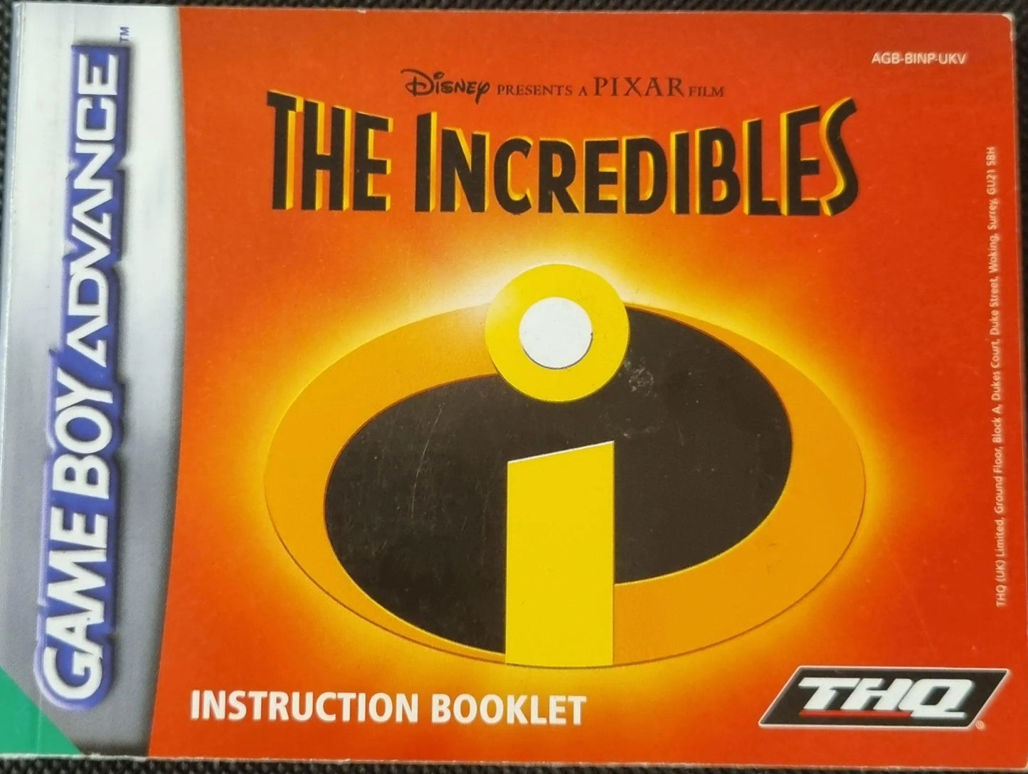 The Incredibles manual (UKV) - ZZGames.dk