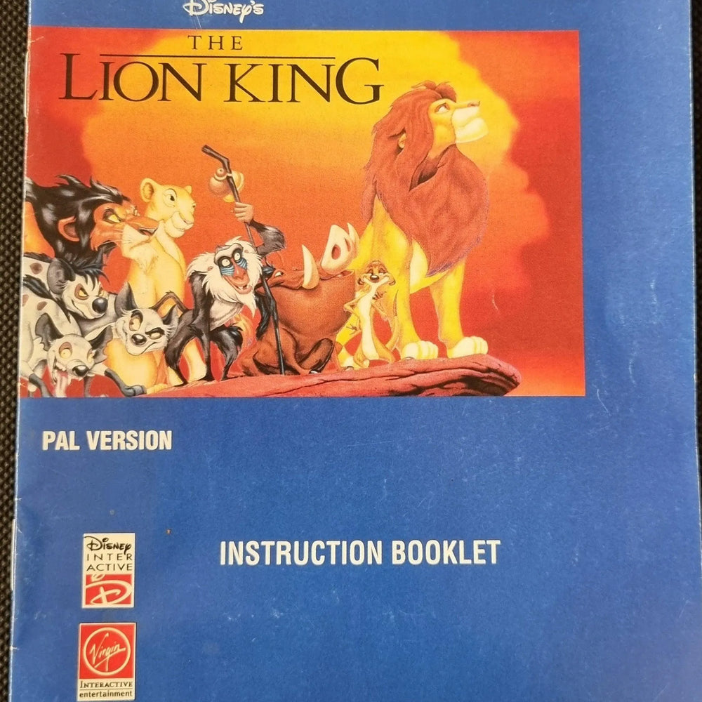 The Lion King manual (NUKV) - ZZGames.dk