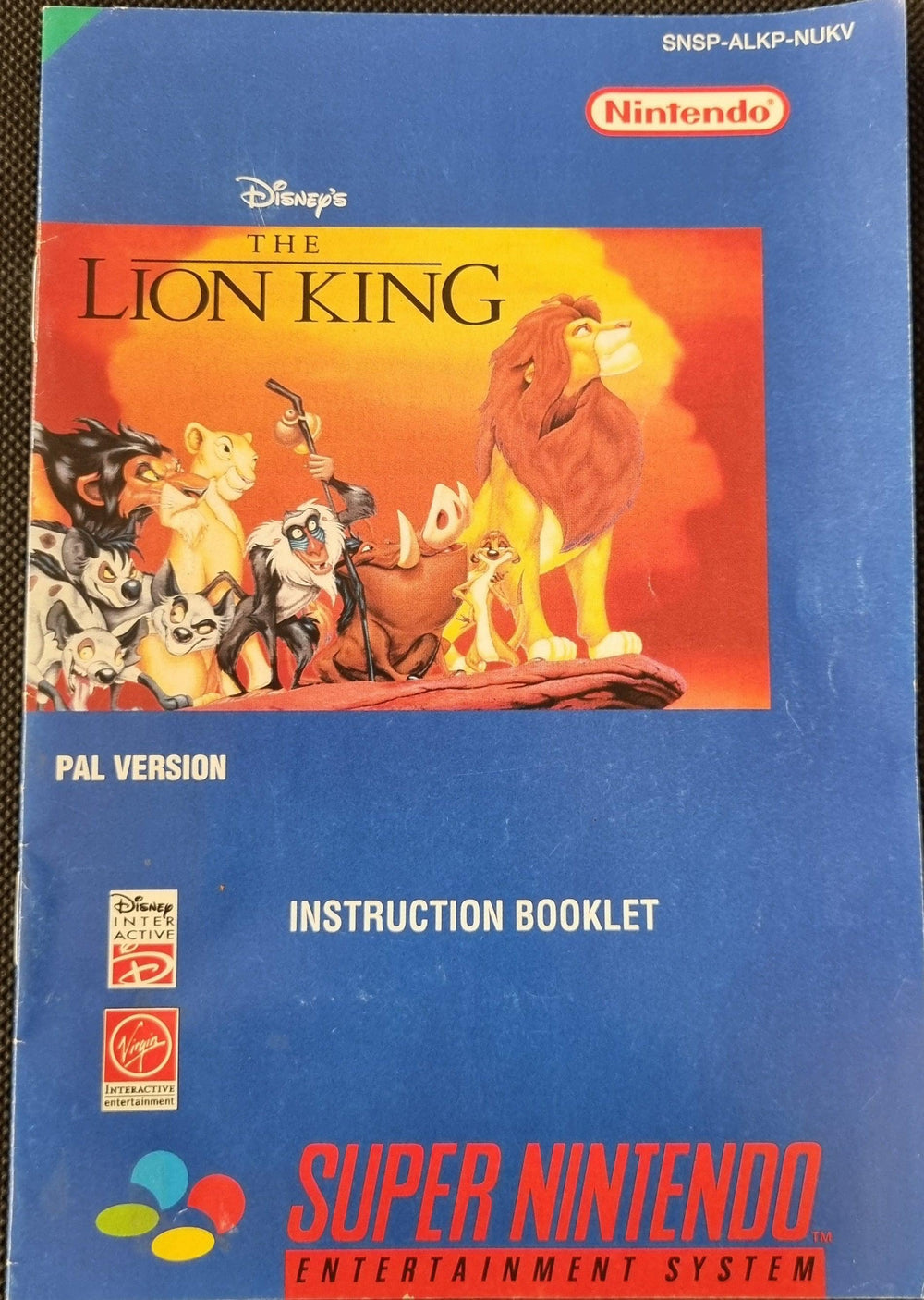 The Lion King manual (NUKV) - ZZGames.dk