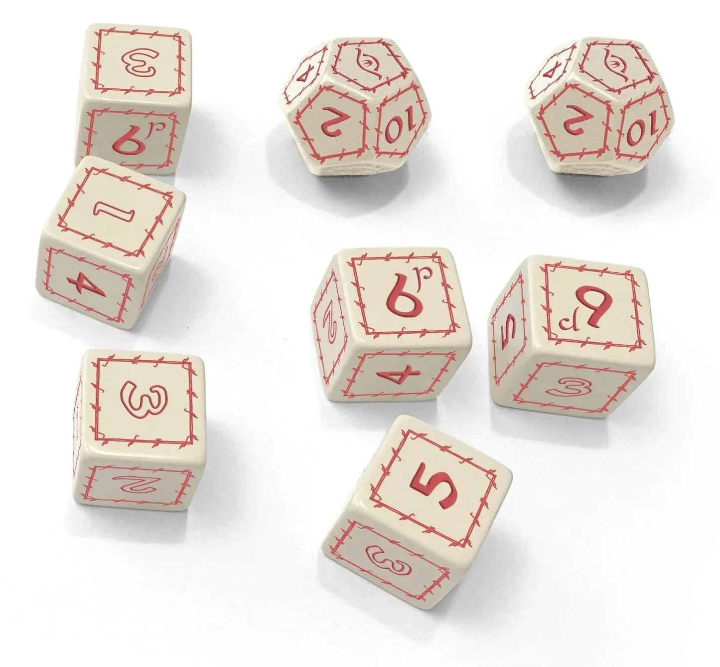 The One Ring™ White Dice Set - ZZGames.dk