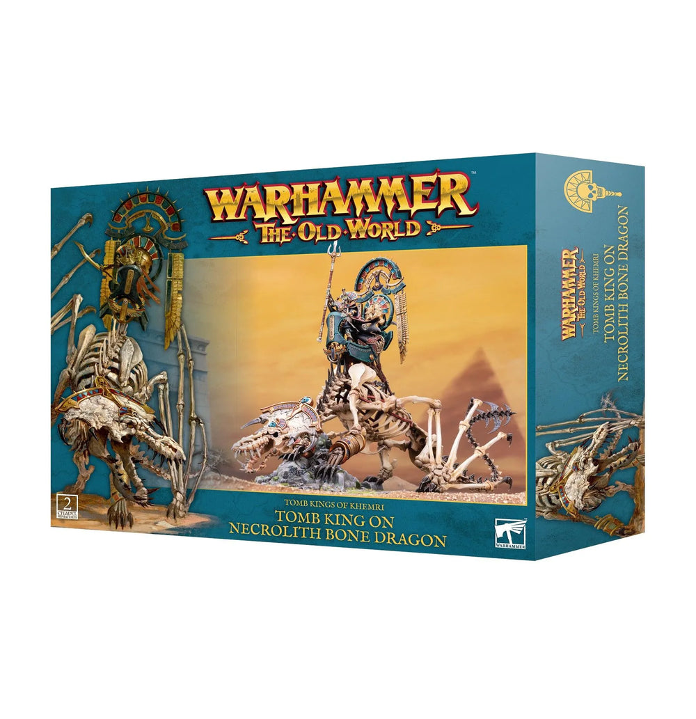 Warhammer: The Old World - Tomb King / Liche Priest On Necrolith Bone Dragon - ZZGames.dk