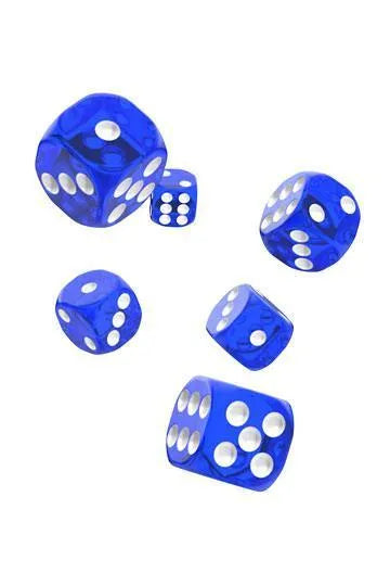 TRANSLUCENT: Blue 16mm (12 pcs) - ZZGames.dk