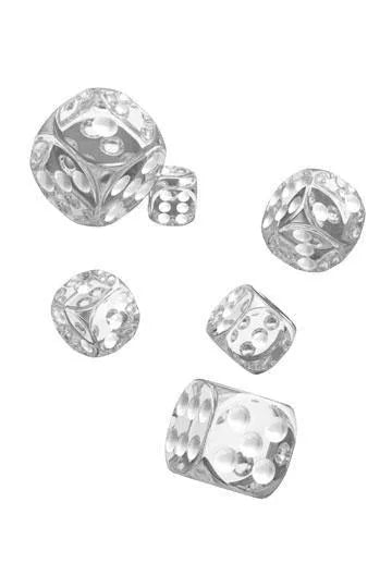 TRANSLUCENT: Clear 16mm (12 pcs) - ZZGames.dk