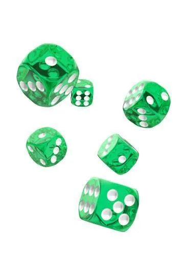 TRANSLUCENT: Green 16mm (12 pcs) - ZZGames.dk