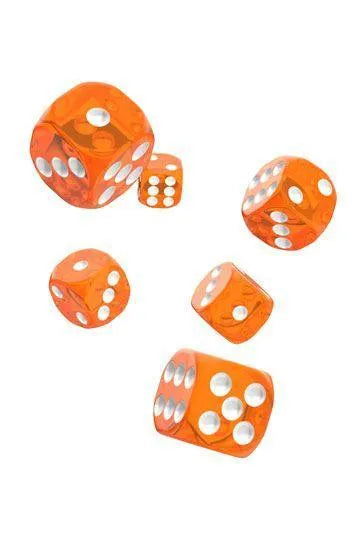 TRANSLUCENT: Orange 16mm (12 pcs) - ZZGames.dk