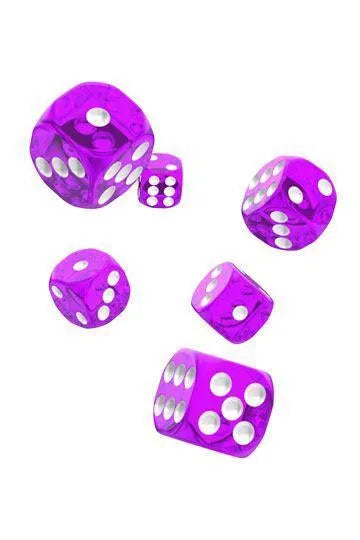 TRANSLUCENT: Purple 16mm (12 pcs) - ZZGames.dk