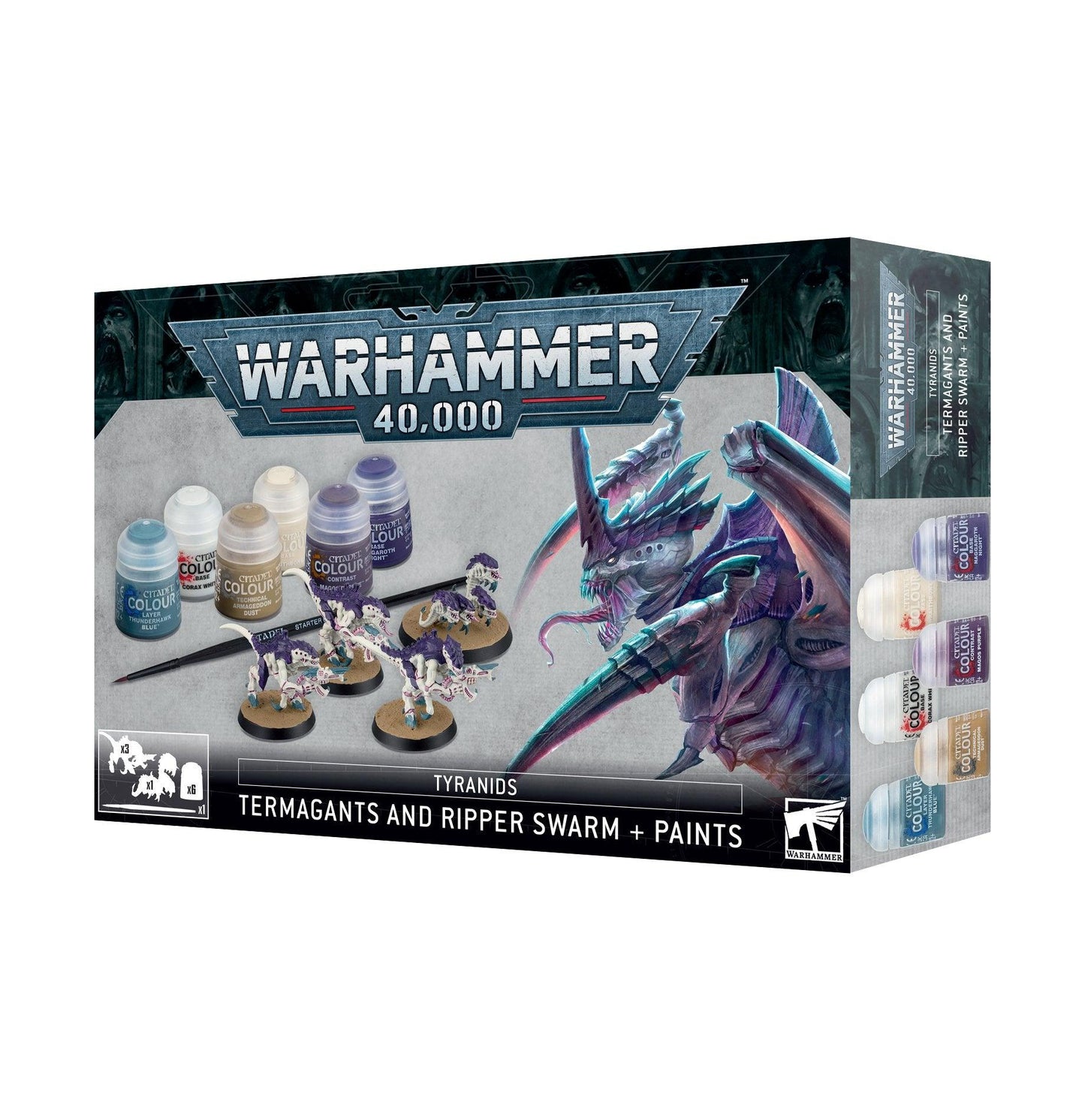 TYRANIDS: TERMAGANTS AND RIPPER SWARM + PAINTS - ZZGames.dk