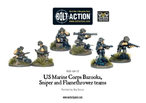 USMC Bazooka, Sniper & Flame Thrower Teams - ZZGames.dk