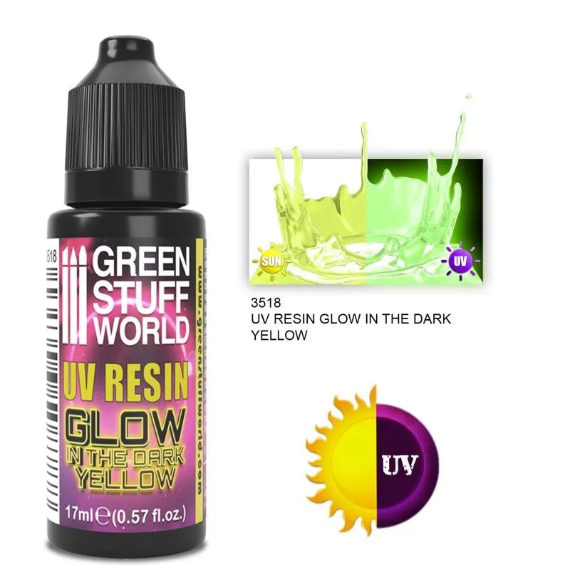 UV RESIN 17ml YELLOW - Glow in the Dark - ZZGames.dk