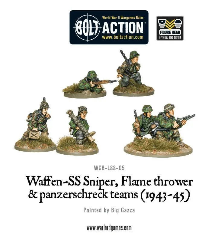 Waffen-SS Sniper, Flamethrower and Panzerschreck teams - ZZGames.dk