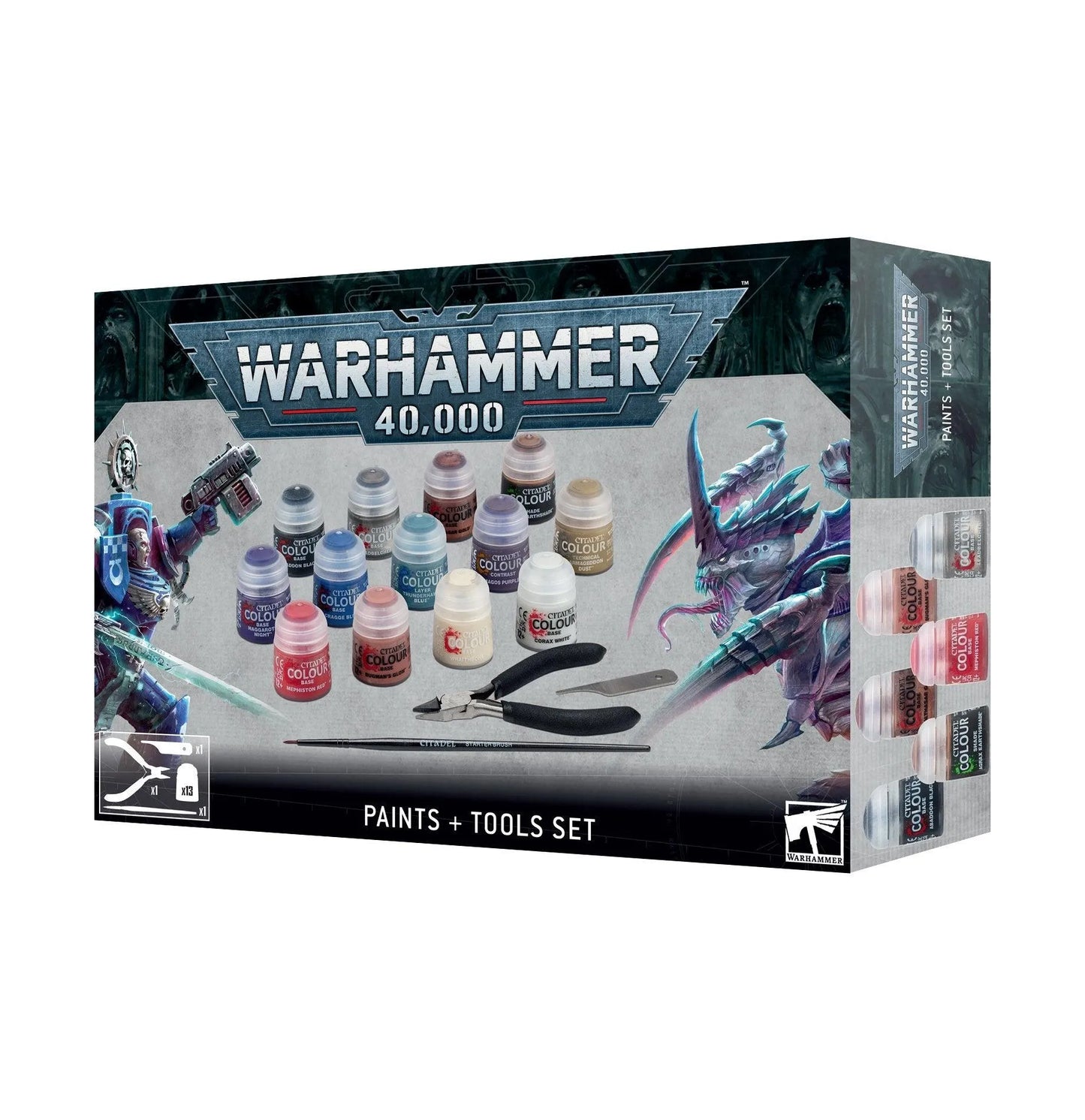 WARHAMMER 40000: PAINTS + TOOLS SET - ZZGames.dk