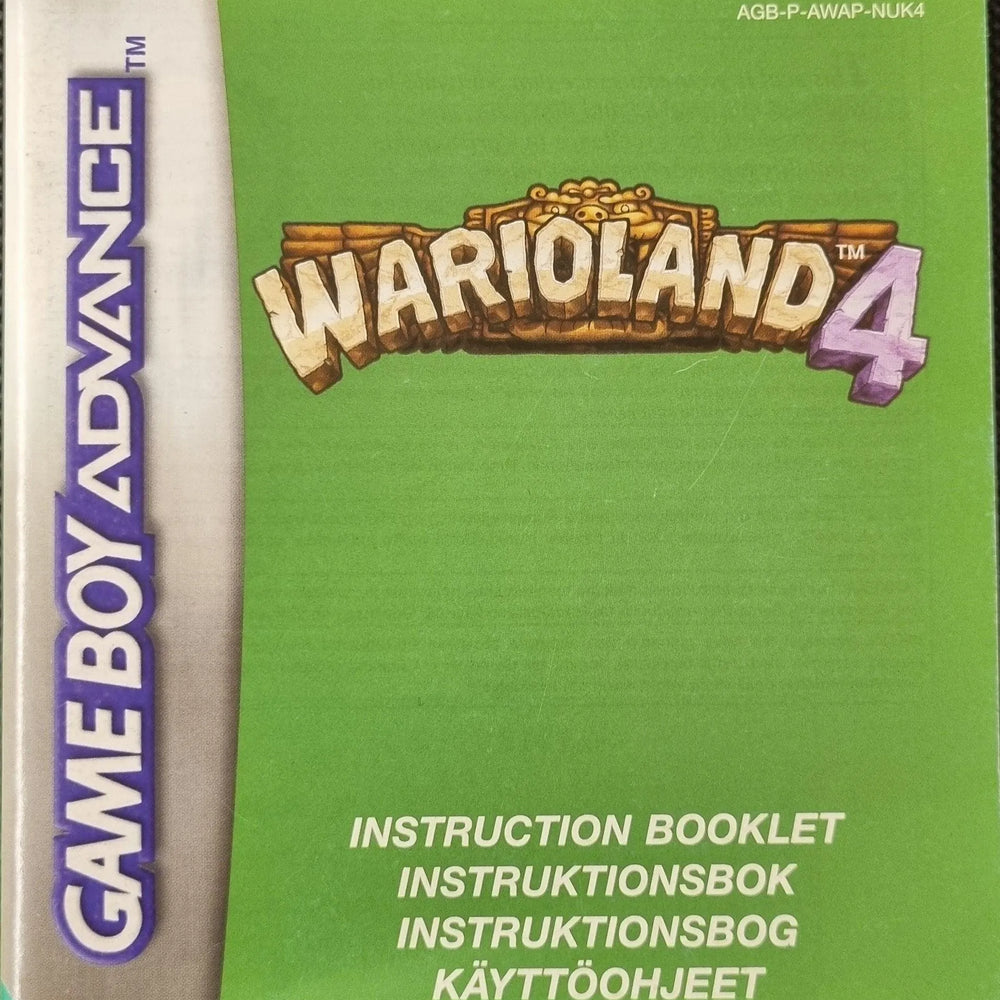 Wario Land 4 manual (NUK4) - ZZGames.dk