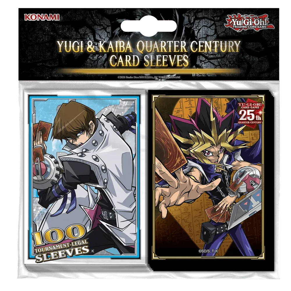 Yugi & Kaiba Quarter Century Card Sleeves (100 Sleeves) - ZZGames.dk