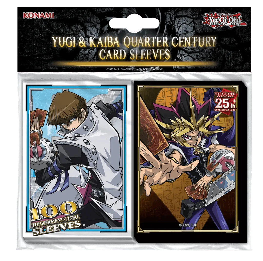 Yugi & Kaiba Quarter Century Card Sleeves (100 Sleeves) - ZZGames.dk