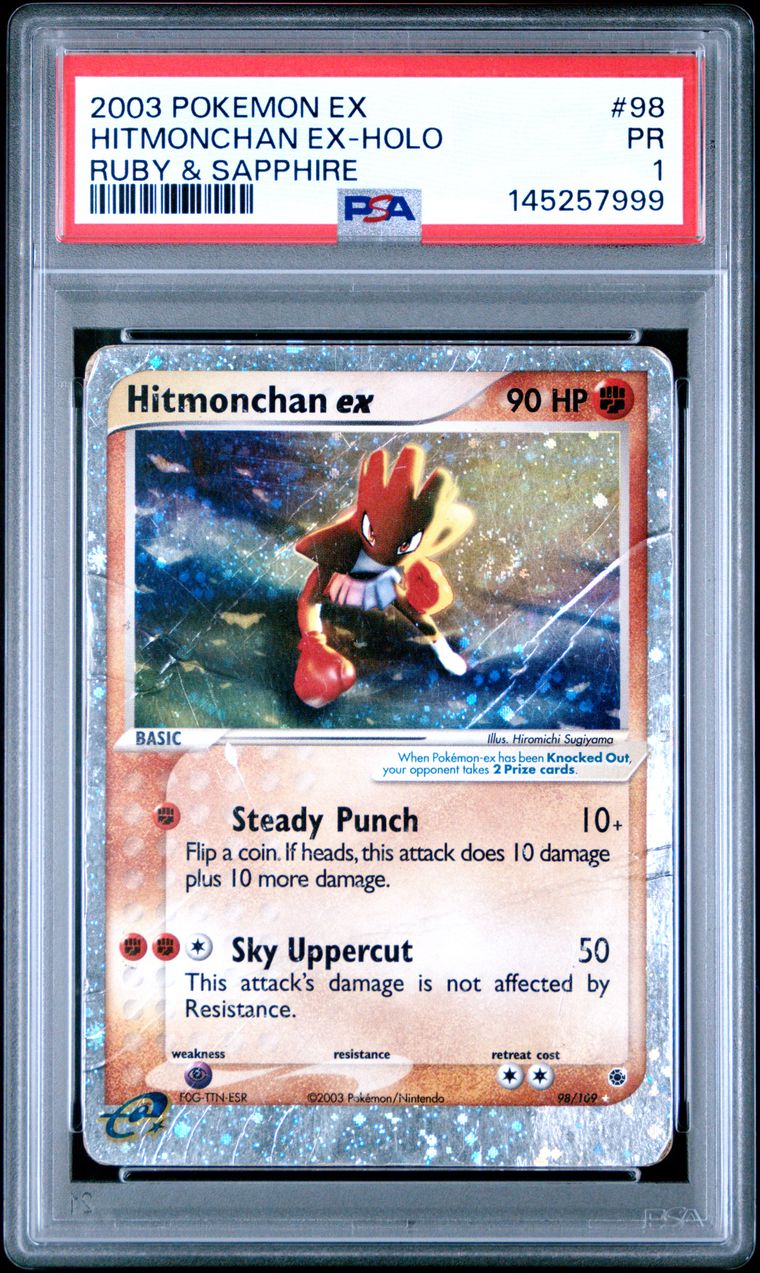 
                  
                    Pokémon EX Ruby &amp; Sapphire – Hitmonchan ex (Holo) #98
                  
                