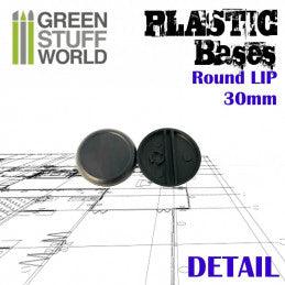 
                  
                    Plastic Bases - Round Lip 30mm - ZZGames.dk
                  
                